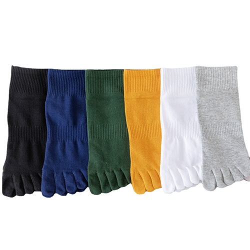 Five-finger socks men's mid-calf socks spring and autumn cotton sports tabi socks anti-odor athlete's foot men's socks new product