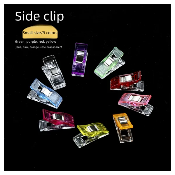 Cross-border hot-selling white and red plastic hemming sewing clip axe clip long tail strong fixing clip diy patchwork positioning
