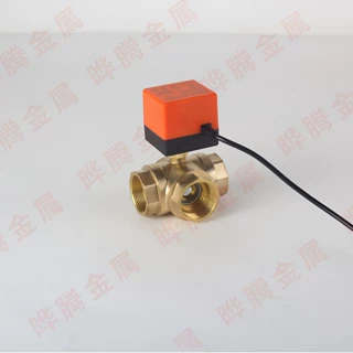 厂家直供黄铜电动球阀AC220VAC24VDC24V三通微型小型电动球阀
