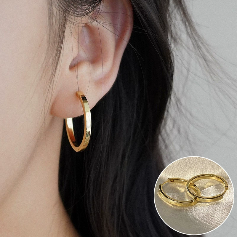 Drop Earrings, Minimal Universal Design, Copper Base with Silver Plating, Lightweight 6 g