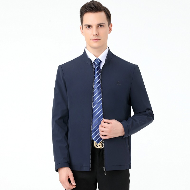 (2개) 2021 가을과 겨울 새로운 중년 남성 자켓 비즈니스 캐주얼 칼라 재킷 패션 남성 코트 도매