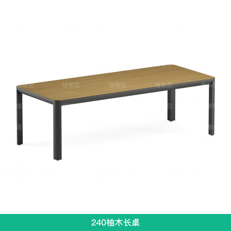 Mesas y sillas para exteriores, balcón con patio, protección solar y muebles de ratán impermeables para ocio, conjunto de mesa larga para terraza de jardín al aire libre image 12