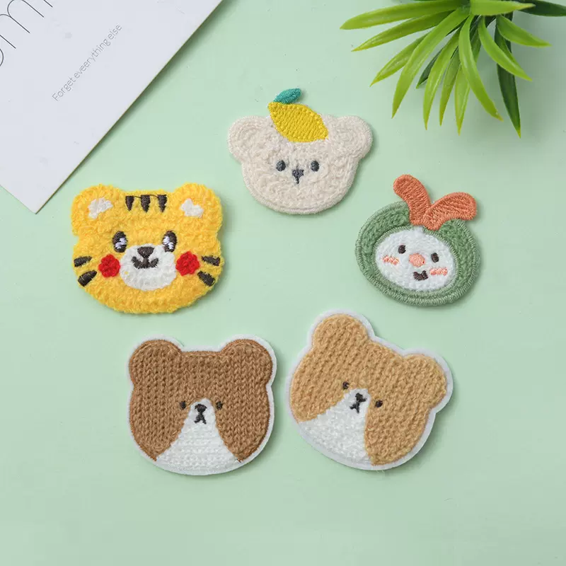 新款卡通布贴时尚刺绣毛巾贴窗帘配饰贴 衣服破洞免缝可爱装饰贴