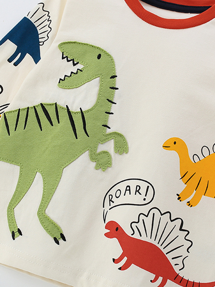 Malwee transfronterizo camiseta de niño otoño y invierno nuevo estilo europeo y americano para niños de cuello redondo impresión camiseta legging casual ropa infantil