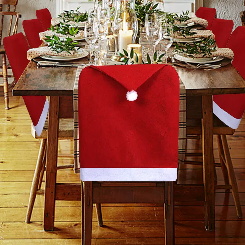 跨境欧美圣诞椅套 节日装扮圣诞椅子套 圣诞节用品餐桌装饰礼品