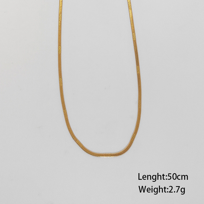 7g Weight Necklace Classification 304 Stainless Steel Chain Material 1 Piece Quantity Holiday, Daily Occasion 304 Stainless Steel Material Geometric Pattern Women's Gender Plating Design Simple Style Style Wholesale Jewelry Simple Style Geometric 304 Stainless Steel Plating Stainless Steel Necklaces 5