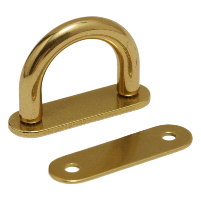 Pure Copper Semicircular Arch Bridge Handmade DIY Bag Accessories Leather Goods Hardware Screws D-Shaped Buckle Brass Material Handle Accessories