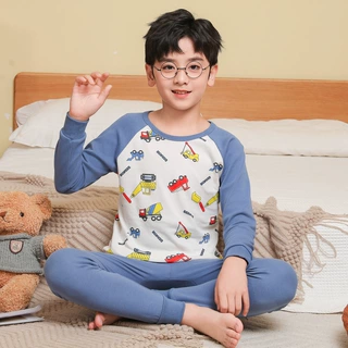 儿童内衣套装 男女童纯棉童装薄款大红休闲中大童宝宝秋衣秋裤