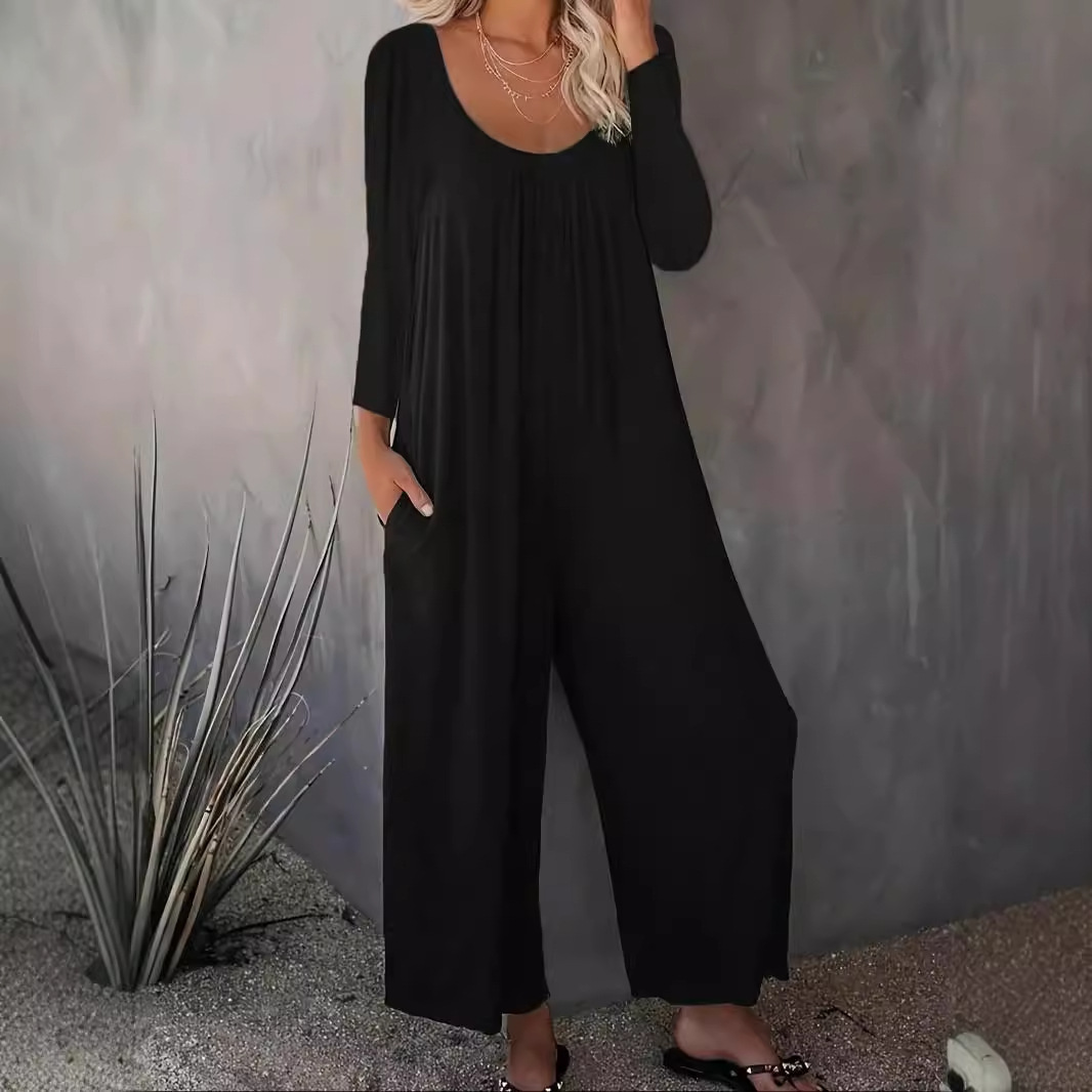 autumn solid color trousers