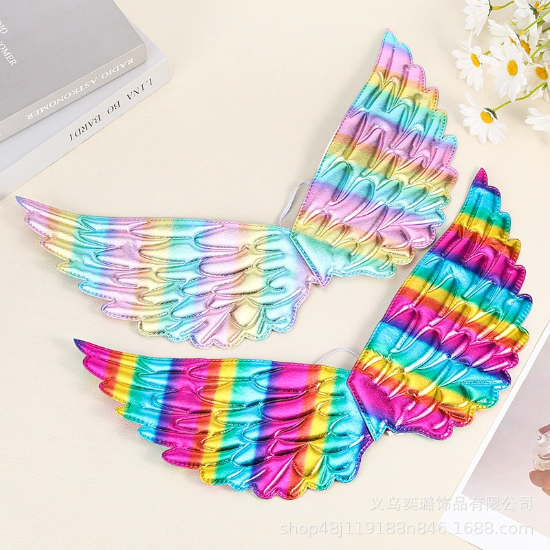 Детский день шоу красочный мультфильм крылья бабочки Хэллоуин вечеринка эльф крылья ангел единорог крылья