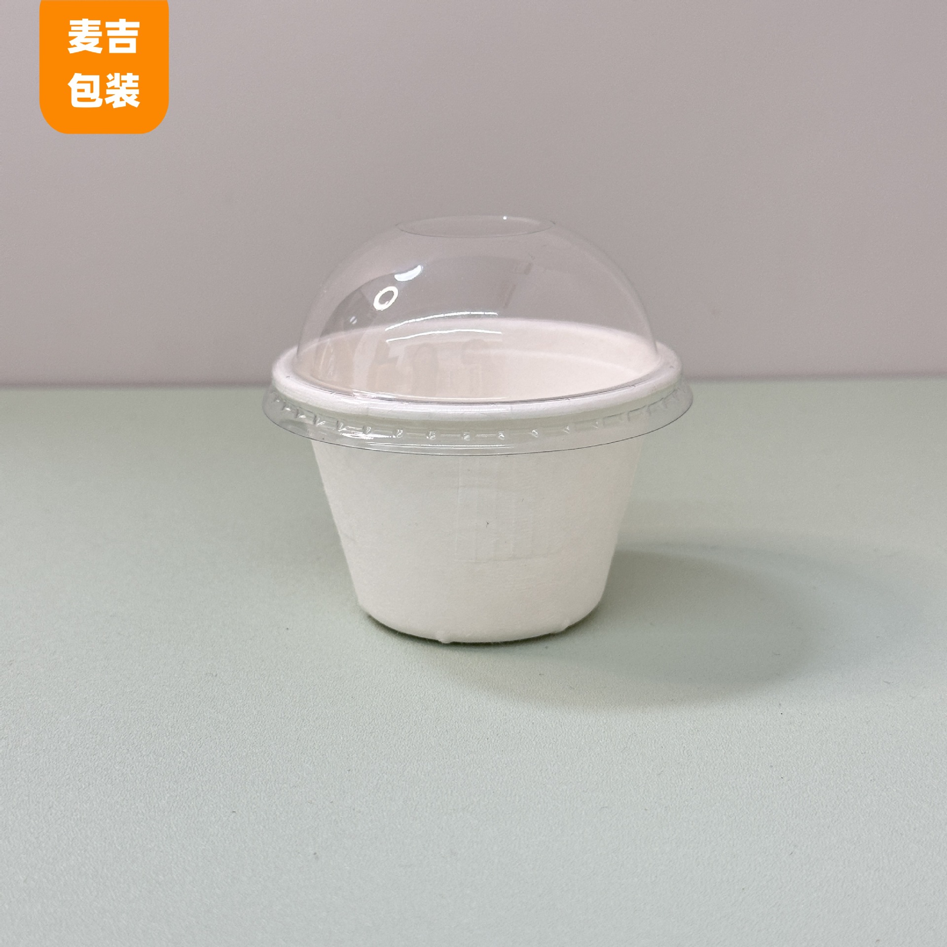 Tazón de batido de ensalada degradable desechable