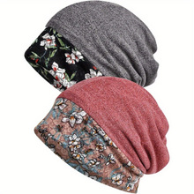 E 35762 Lace trim slouchy beanie ��˿ƴ�ӶѶ�ñŷ���羳