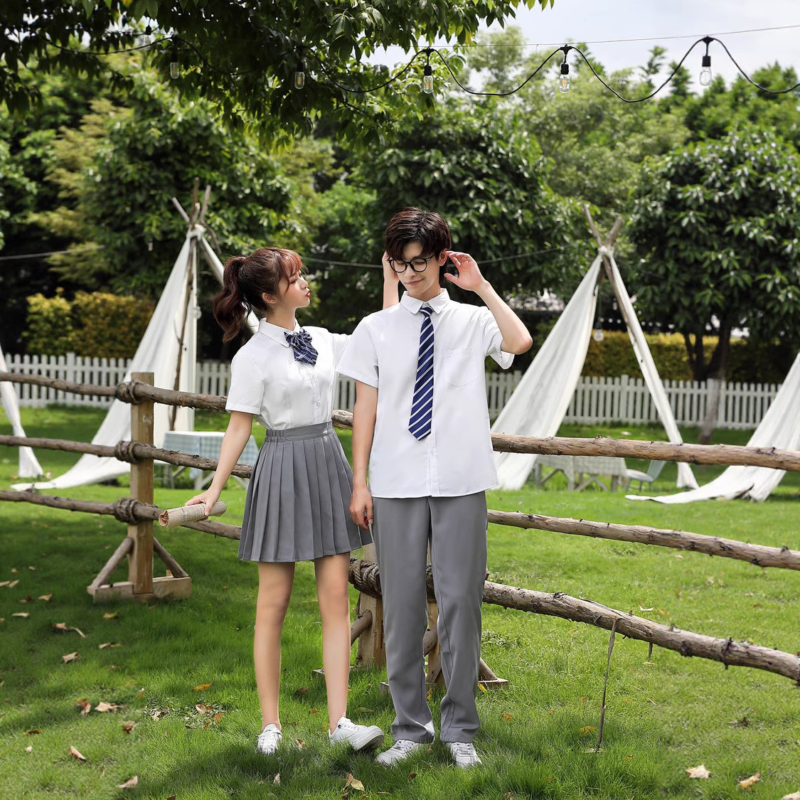 初高中学生合唱演出服毕业班服套装男女诗歌朗诵演讲比赛集体服装
