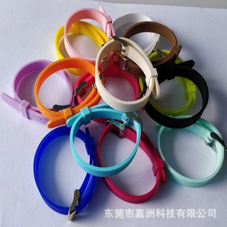 硅胶手环手腕带可定制颜色印刷公司LOGO钛钢手腕带聚会游戏轻奢风