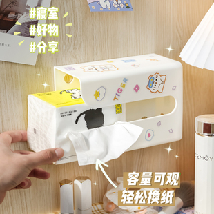 Hanging Tissue Box Wall-mounted Wash Towel Storage Box Creative Cute ins Wall Punch-free Dormitory Smoking Wang Jin