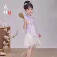 Сегодня древняя девушка cheongsam Hanfu лето китайский стиль новый китайский стиль 2025 маленькая девочка летняя одежда супер сказочная летняя одежда