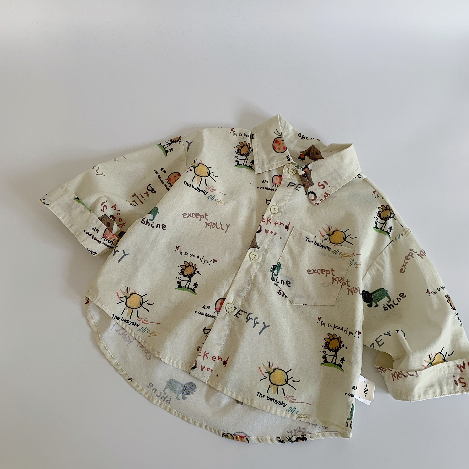 Camisas de niños Mai Bao 2025 primavera nuevo niño guapo y elegante niño con solapa camisa de algodón de manga larga
