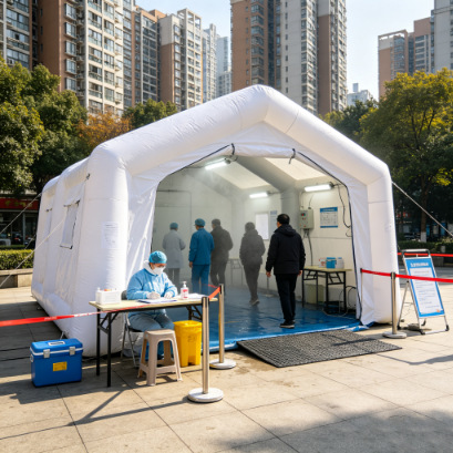 공공 소독 텐트