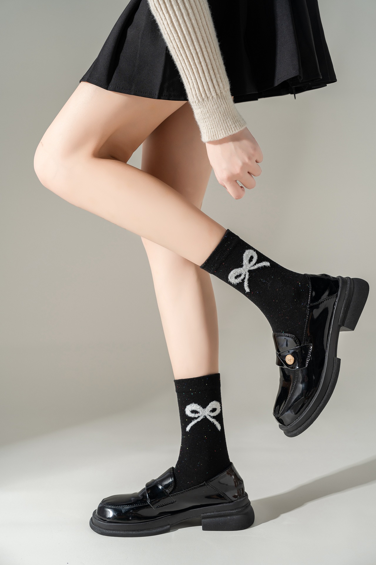 45g Weight Socks Classification Socks Lingerie Type Cotton Fabric Type A Pair Quantity Holiday Occasion Non-Slip Function Bow Knot Pattern Summer Season Women's Gender Sweet Style Sweet Women's Bow Knot Cotton Crew Socks A Pair 10