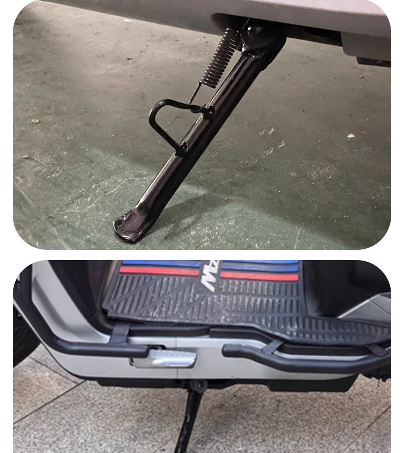Motorcycle and Electric Vehicle Modified Side Stand Bracket Suitable for Ninebot N/Mz Series Side Kickstand Bracket, Direct Installation Without Damage