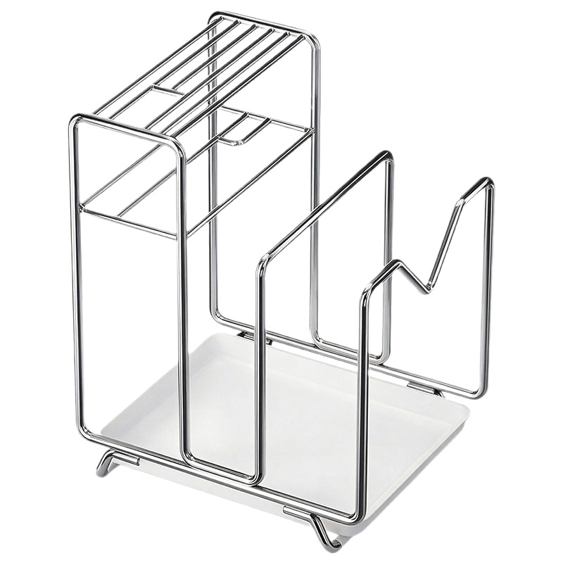 Rack de almacenamiento de cuchillos multifuncional 2026 nuevo modelo 304 de acero inoxidable cuchillos de cocina integrados cuchillos de cocina tablero de corte rack de almacenamiento