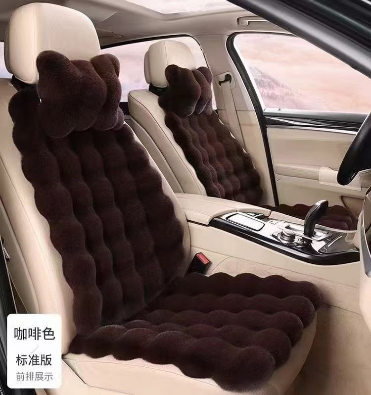 Bubble Cotton Car Seat Cushion, Winter Plush Warm Waist-Cushioning Car Mat, Universal Non-Slip Seat Cushion for All Cars, Bubble Cotton
