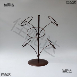Hat Display Rack Iron Art Shopping Mall Counter Rack Hat Bracket Storage Rack Multi-circle Storage Rack Hanging Various Drying Rack
