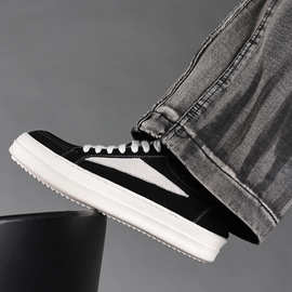 RO头层牛皮男士大头皮鞋厚底美式复古板鞋真皮百搭小众休闲鞋男鞋