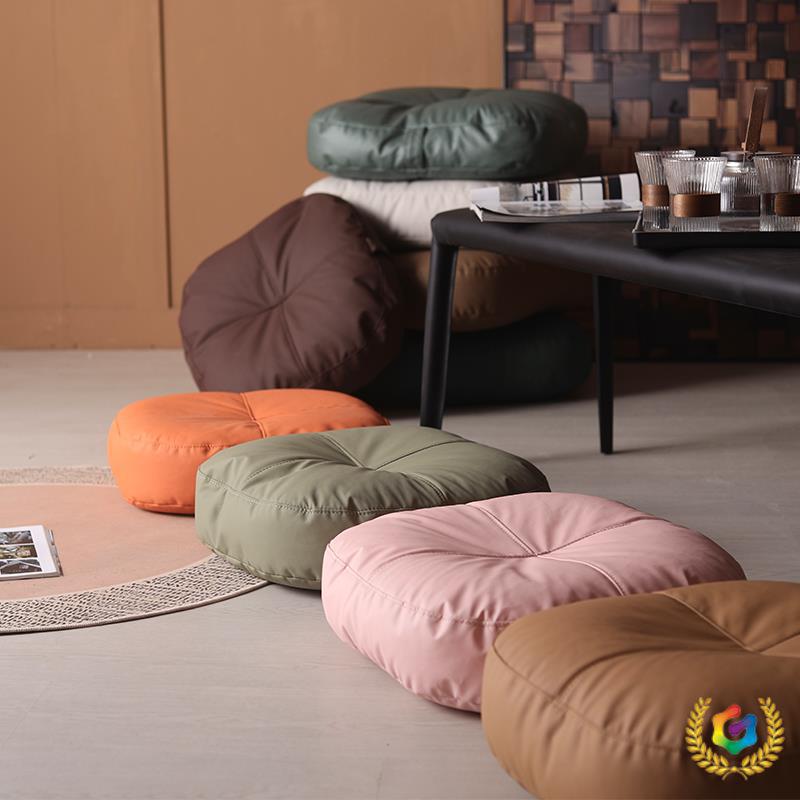 ✅日式蒲团皮质地上坐垫懒人榻榻米飘窗垫客厅坐墩家用多用打坐垫