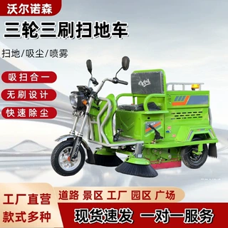 新能源小型多功能扫路车小霸王三轮三刷扫地车三轮款小座驾扫地车