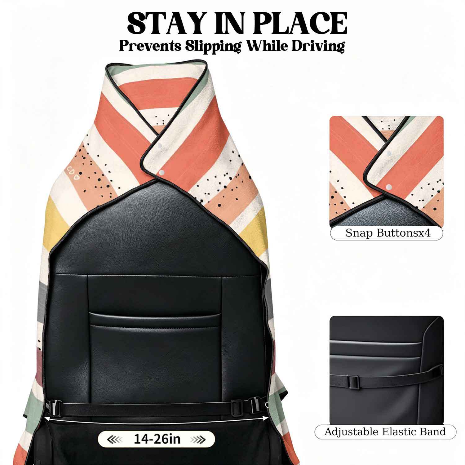 Printed bath towel and car seat cover 2-in-1, ultra-fine fiber outdoor beach and car dual-use universal seat cushion