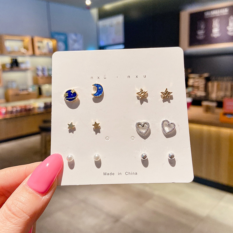 Pendientes de aleación moda coreana, estilo lujo ligero, ideales para puestos callejeros, mercado nocturno y ventas en vivo, al por mayor