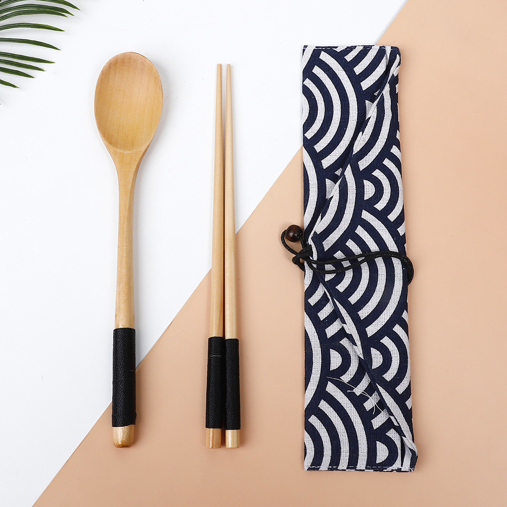 로그 컬러 블랙 실 세트 물 웨이브 천 가방