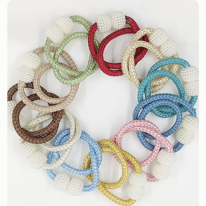 Factory Wholesale Curtain Straps Magnetic Pearl Punch-Free Curtain Straps Storage Magnetic Curtain Buckle Accessories
