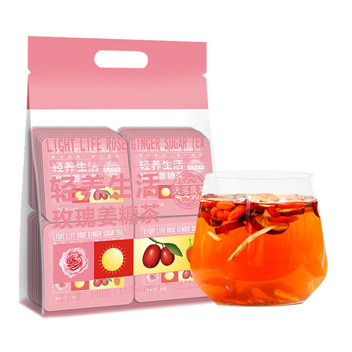 Health nourishing tea Brown sugar ginger jujube tea Brown sugar ginger jujube tea wholesale Longan red jujube wolfberry tea