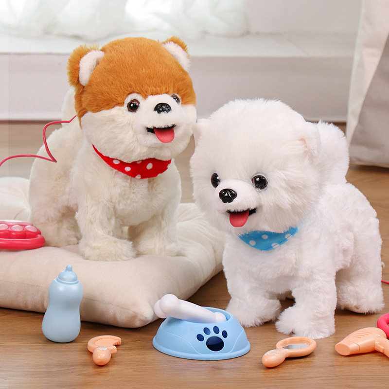 Juguetes de peluche para niños, lamiendo perros, relectura inteligente, simulación de perro robótico, caminar, caminar, caminar, llamar juguetes electrónicos para perros
