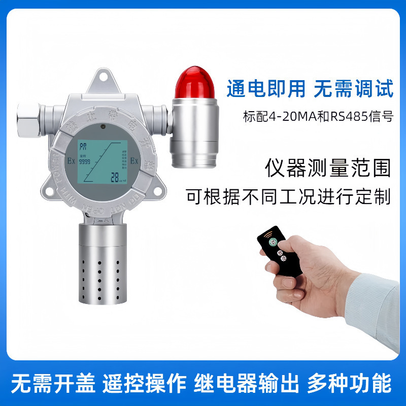 Industrial pipeline electrostatic dust concentration detector cloth bag leak plug-in smoke PM particle alarm