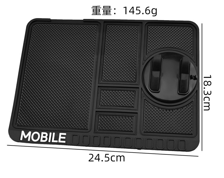 Auto supplies mobile phone bracket instrument panel temporary parking number plate car multifunctional rectangular anti-skid pad