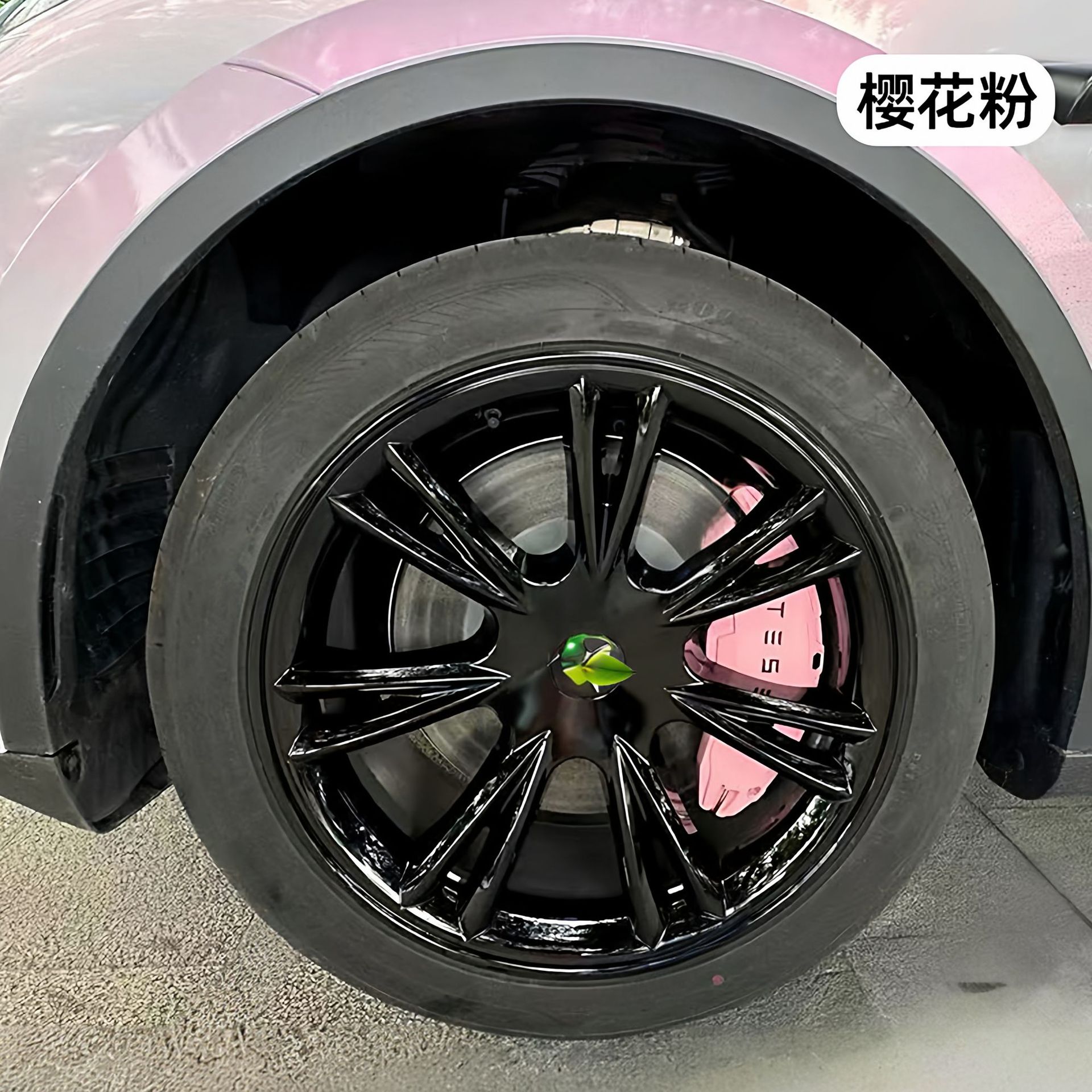 Tesla Model Y, Tesla Brake caliper cover - 2020-2024-model-y-1920-inch-sakura-pink