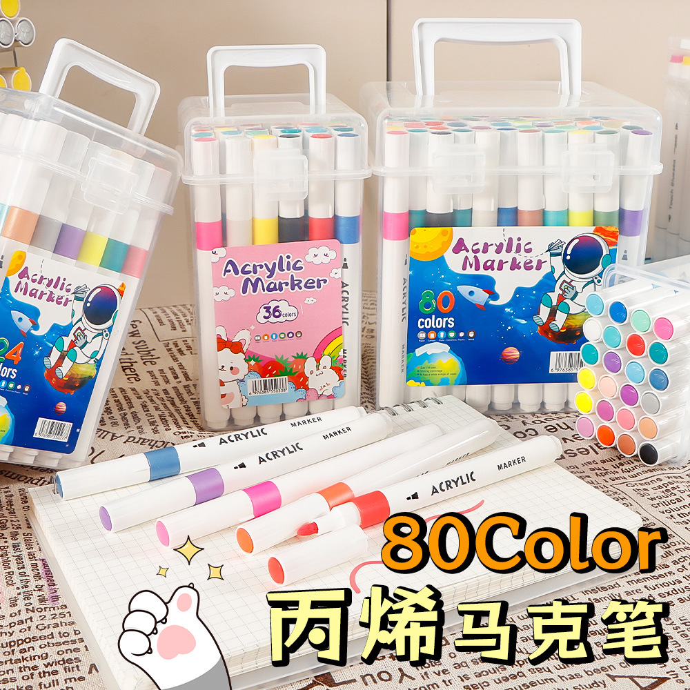 Acrílico rotulador impermeable opaco color Goo tarjeta color pluma estudiante niños arte especial acuarela pluma dibujo libro cepillo