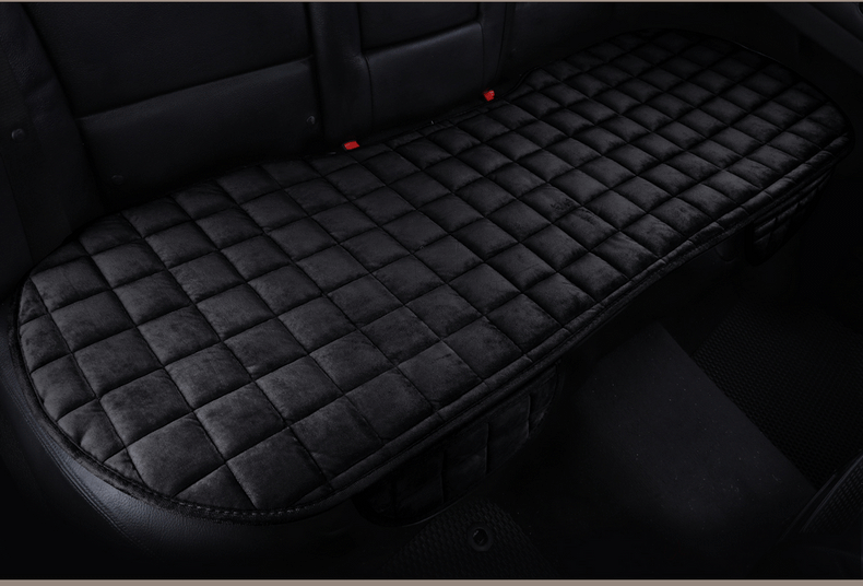 Cross-Border Winter Short Plush Car Seat Cushion Set, Square Non-Slip Warm Small Three-Piece Set for Front and Passenger Seats with Back Row