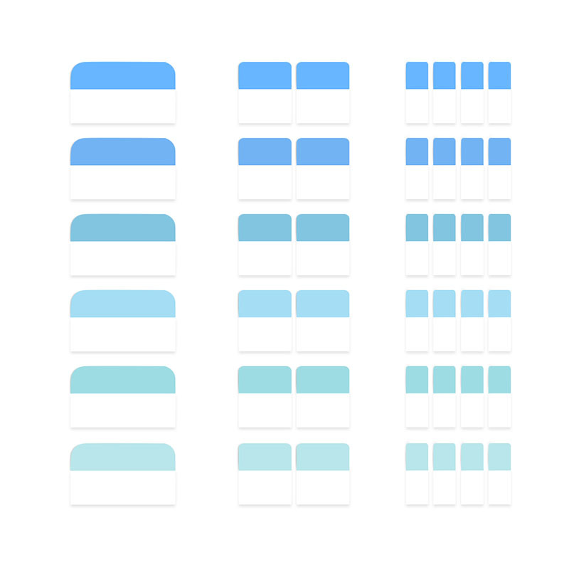 Etiquetas de índice de color gradiente para estudiantes etiquetas de nota clave etiquetas no fáciles de caer catálogo etiquetas de marcadores