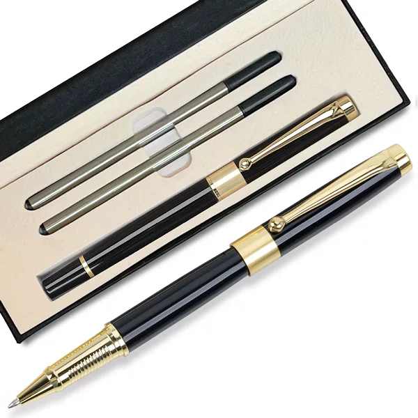 Signature Pen Gift Box Set for Gifting, High-End Gift with High Aesthetic Value, Painted Logo, Stainless Steel Shaft, Metal Pen