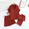 Lapel red and black big love three-piece set
