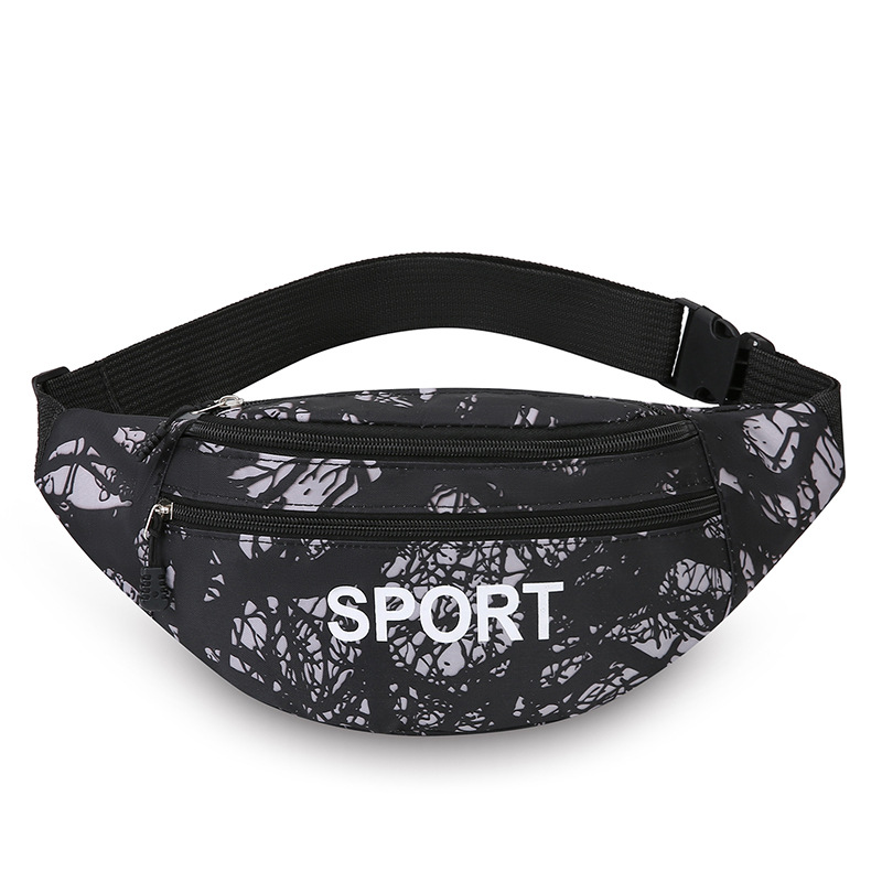 Nuevo bolso móvil de hombre de tendencia transfronteriza letras graffiti bolso de hombro de gran capacidad bolso portátil al aire libre