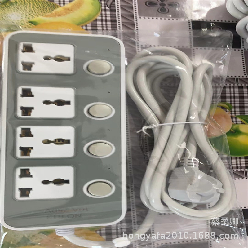 现货跨境插座带线UBS接插线板泰国越南网络热销款家用开关插座