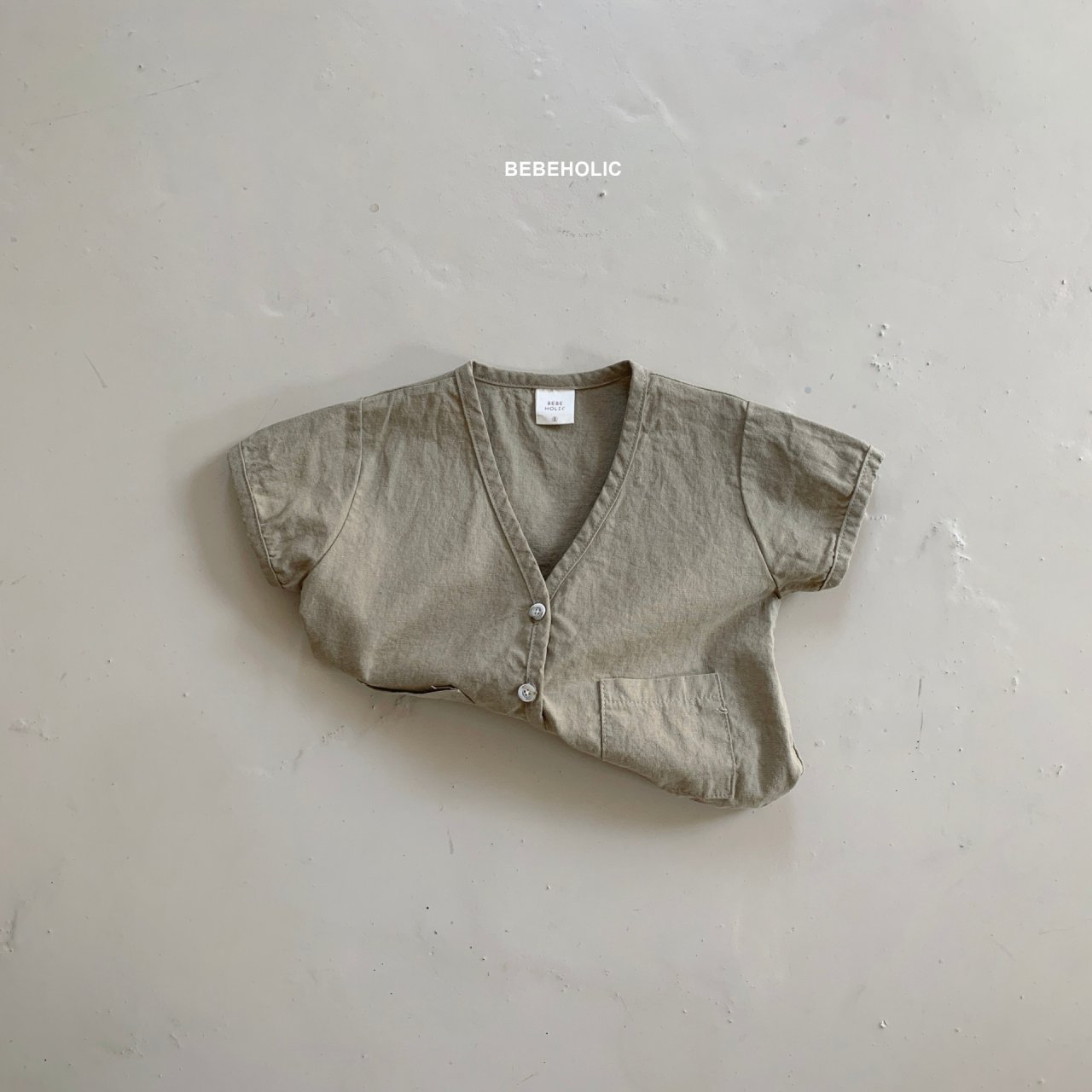 Verano de verano de manga corta Camisa delgada estilo coreano 2023 Verano nuevo bolsillo de bebé de manga corta abrigo de Bebé Ropa de verano