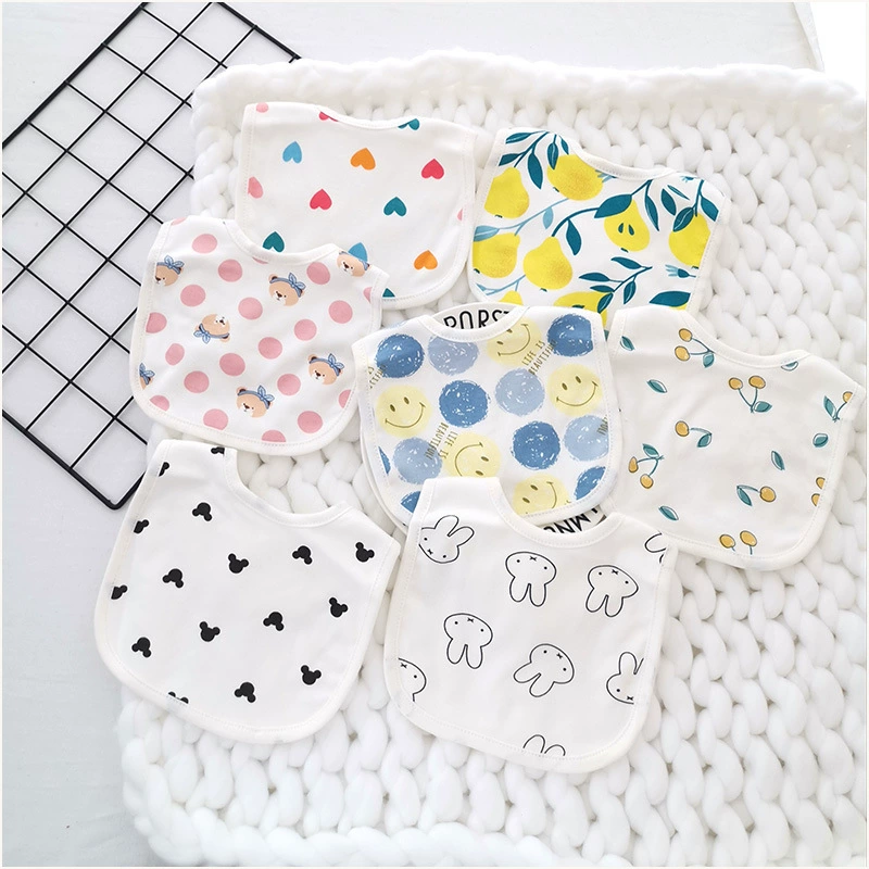 Новый осенне-зимний нагрудник в корейском стиле для новорожденных, хлопковый, впитывающий, для защиты от проливания и слюны, U-образный нагрудник