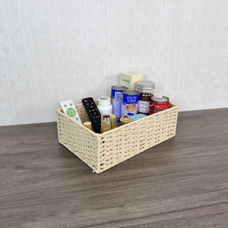 Caja de almacenamiento tipo cajón para cestas de trenzado, bocadillos, juguetes, artículos de trenzado, armario