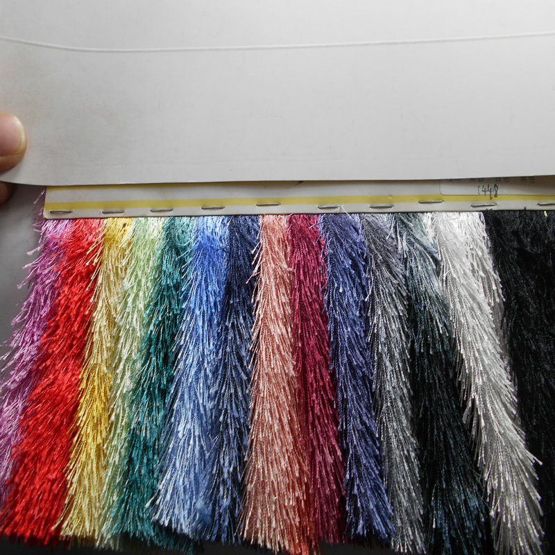 加厚款烟花绒扎染松针绒 渲染松针绒 流苏绒时尚女装长裙毛绒面料